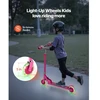 VEVOR Paspirtukas vaikams, 2 ratų, švytintys ratai, reguliuojamas aukštis, lankstomas, rožinis
