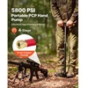 Koduva VEVOR PCP rankinė pompa, 4 pakopų, 40 MPa 5800 PSI, su alyvos ir drėgmės filtru, manometru, nerūdijančio plieno korpusas