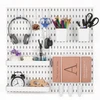 Koduva VEVOR pegboard kombinacijos rinkinys, 11 x 11 col. plastikinė perforuota plokštė, 4 panelės, balta