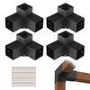 VEVOR Pergolos laikiklio rinkinys 10,2 cm x 10,2 cm, 4 vnt., trijų krypčių kampiniai laikikliai