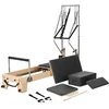 VEVOR Pilates reformeris, medinis, su dvigubu pasipriešinimu, reformerio dėže ir šuolio lenta, iki 400 lbs
