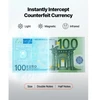VEVOR Pinigų skaičiavimo aparatas, 1200 lapų/min., su vertės skaičiavimu ir padirbtų banknotų aptikimu