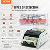 VEVOR Pinigų skaičiuoklė su UV, MG, IR ir DD padirbtų banknotų aptikimu, USD ir EUR