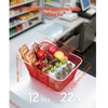 Koduva VEVOR pirkinių krepšeliai, 12 vnt., 22 l, raudoni, metaliniai, su rankenomis