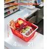 VEVOR Pirkinių krepšeliai, 4 vnt., 21 l, raudoni