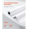 VEVOR Plačiaformatis popierius braižytuvui, 762 mm x 152,4 m, 2 ritiniai, 76,2 mm šerdis, 80 g/m²