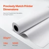 Koduva VEVOR plačiaformatis popierius ploteriui, 61 cm x 152,4 m, 2 ritiniai, 7,62 cm šerdis