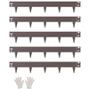 VEVOR Plieninė kraštinė vejos apdaila, 5 vnt., 39 x 3 col., ruda
