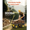 Koduva VEVOR plieno sodo vežimėlis, 900 lbs, su 10" ratais, tinkleliniais nuimamais šonais ir 180° pasukama rankena