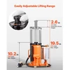 VEVOR Pneumatinis hidraulinis butelinis domkratas, 20 t, 260–495 mm, oranžinis