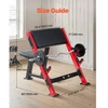 VEVOR Preacher curl suolas, juodas+raudonas, 300 kg