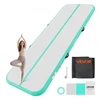 VEVOR Pripučiama gimnastikos oro trasa 3 m, 10 cm storio, su elektriniu siurbliu, mėtų žalia