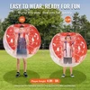 VEVOR Pripučiamas bumper ball kamuolys 1 vnt., 1.5 m, skaidrus ir raudonas