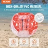 VEVOR Pripučiamas bumper ball kamuolys 1 vnt., 1.5 m, skaidrus ir raudonas