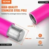 VEVOR Profesionalus šokių stulpas, sukamasis ir statinis, 40 mm, reguliuojamas aukštis, rožinis