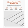 Koduva VEVOR PVC garažo sienų panelės, 8 x 4 pėdų, baltos, su priedais