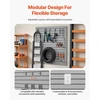 Koduva VEVOR PVC garažo slatwall panelis, 4 x 4 ft, pilkas, modulinis