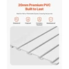 Koduva VEVOR PVC slatwall panelė garažui, 4 x 4 pėd., balta, modulinė, lengvai montuojama