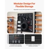 Koduva VEVOR PVC slatwall panelė garažui, 4 x 4 ft, juoda, modulinė