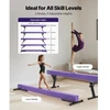 VEVOR Reguliuojama gimnastikos balansinė sija vaikams, 8 pėdų, violetinė