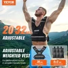 VEVOR Reguliuojama svorinė liemenė, 20–32 lb, su 6 geležies užpildais ir atšvaitine juosta