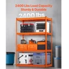 Koduva VEVOR sandėliavimo lentynos, 4 pakopų, 2400 lbs, reguliuojamos metalinės lentynos, 20 x 40 x 60 in, oranžinės