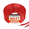 Koduva VEVOR saulės panelės prailginimo kabelis, 30,48 m, 6 mm² / 10AWG, raudonas