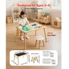 VEVOR Sensory table vaikams su 2 kėdutėmis, medinis, 81,5 x 60 x 50,5 cm, G16SKU3