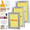 VEVOR Šilkografijos rinkinys, 3 aliuminio rėmai, 6x10 / 8x12 / 10x14 col., 110 mesh