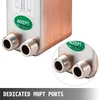 Koduva VEVOR šilumokaitis 3/4" MNPT, lituotas plokštelinis, 40 plokščių, 316L nerūdijantis plienas