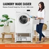 VEVOR Skalbimo mašinos ir džiovyklės pedestalas su laikymo lentyna, 711 × 711 × 406 mm, balta