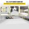 VEVOR Šokių grindų rulonas, 2 x 7 m, juodas/baltas, PVC vinilas