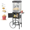 VEVOR Spragėsių aparatas su vežimėliu, 0,2kg, 800 W, juodas