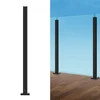 VEVOR Stiklo laikiklis turėklams, 1050 mm, juodas, 10–12 mm grūdintam stiklui