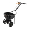 VEVOR Stumiamasis vejos barstytuvas, 3 m barstymo plotis, 15 lbs (6,8kg) talpa, 10 colių visureigiai ratai