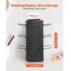 Koduva VEVOR sukamasis pegboard stovas, 18,8 x 18,8 x 42,6 cm, 4 pusių, 24 kabliukai, juodas