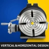 Koduva VEVOR sukamasis stalas 20,3 cm vertikalus ir horizontalus HV8, 3MT, su noniuso skaitymu