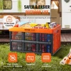 Koduva VEVOR sulankstoma plastikinė laikymo dėžė, 45 l, 3 vnt., su rankenomis
