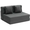 Koduva VEVOR sulankstoma sofa-lova, tamsiai pilka, 195 x 100,5 x 15 cm