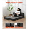 Koduva VEVOR sulankstoma sofa-lova, tamsiai pilka, 195 x 100,5 x 15 cm
