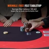 VEVOR Sulankstomas pokerio stalas 10 žaidėjų, 228,6 cm, su paminkštintais kraštais ir nerūdijančio plieno puodelių laikikliais