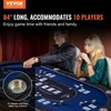 VEVOR Sulankstomas pokerio stalas 10 žaidėjų, 84 col. ovalus, su paminkštintais kraštais ir nerūdijančio plieno puodelių laikikliais