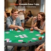 VEVOR Sulankstomas pokerio stalas, 8 žaidėjams, 1220 mm, su paminkštintais kraštais ir puodelių laikikliais