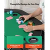 VEVOR Sulankstomas pokerio stalas, 8 žaidėjams, 1220 mm, su paminkštintais kraštais ir puodelių laikikliais