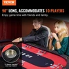 VEVOR Sulankstomas pokerio stalas 10 žaidėjų, 228,6 cm, su paminkštintais kraštais ir nerūdijančio plieno puodelių laikikliais