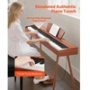 VEVOR Sunkiai pasveriamas skaitmeninis pianinas, 88 klavišai, medžio spalvos