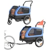 VEVOR Šunų dviračio priekaba 2-in-1, iki 40 kg, vežimėlis ir dviračio transporteris