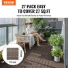VEVOR Susijungiančios terasos plytelės, plastiko ir medienos kompozitas, 27 vnt., 12"x12", tamsiai rudos