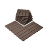VEVOR Susijungiančios terasos plytelės, plastiko ir medienos kompozitas, 27 vnt., 12"x12", tamsiai rudos