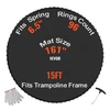 VEVOR Trampolino šokimo kilimėlis 15 ft rėmui, tinka 6,5" spyruoklėms